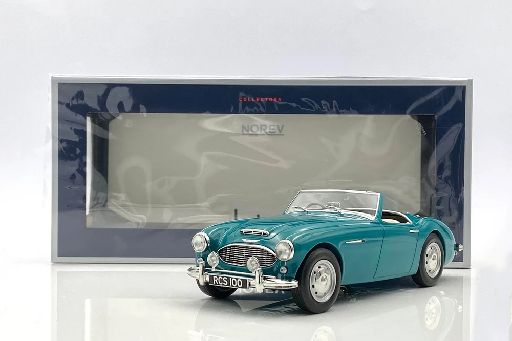 1959 Austin Healey 3000 Mk, Green - Norev 182600 - 1/18 Scale Diecast Model Toy Car