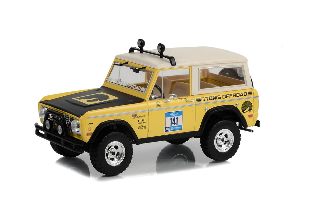 1969 Ford Bronco #141 Rebelle Rally, Yellow - Greenlight 19131 - 1/18 Scale Diecast Car