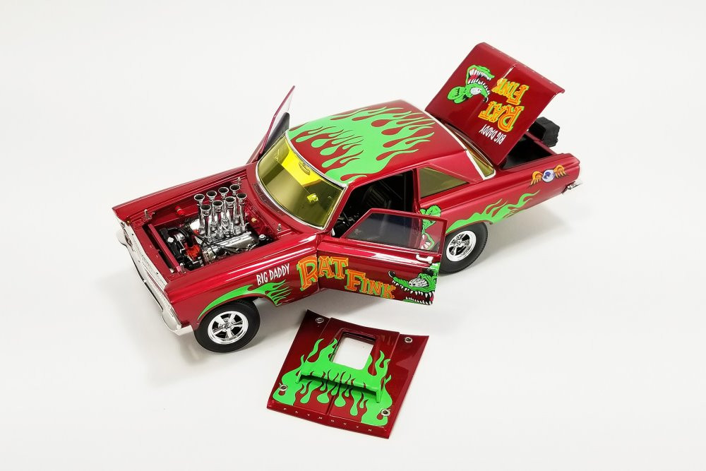 1965 Plymouth AWB, Red - Acme A1806508 - 1/18 Scale Diecast Model