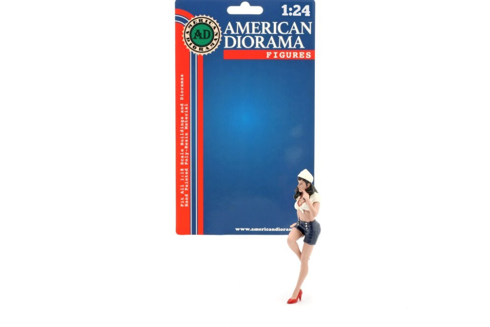 Pin-Up Girls - Sandra, White - American Diorama 76442 - 1/24 Scale Figurine - Diorama Accessory