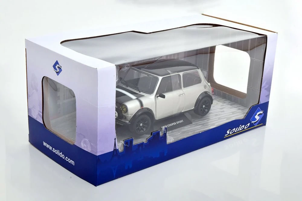 1998 Mini Cooper Sport, Silver - Solido S1800608 - 1/18 Scale