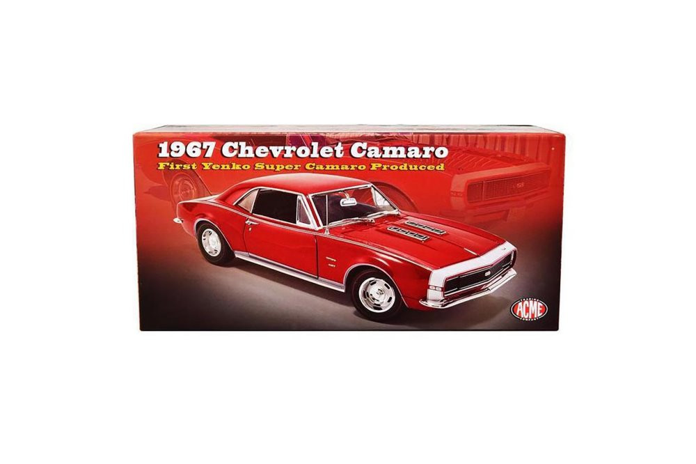 1967 Chevy Camaro SS, Burgundy - Acme A1805727 - 1/18 Scale
