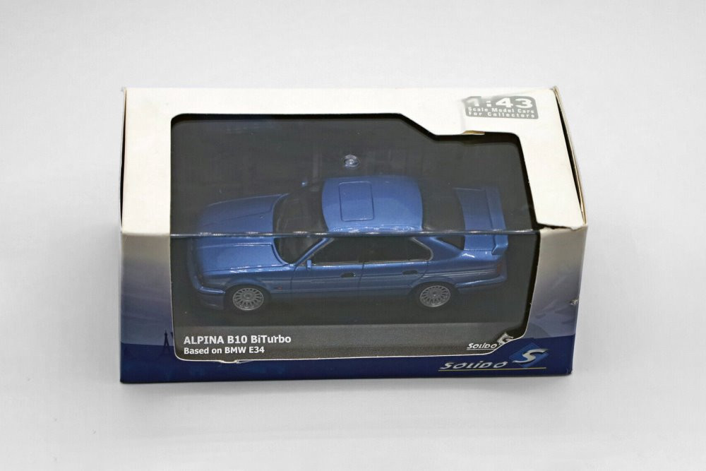 1994 BMW Alpina B10 (E34) BiTurbo, Blue - Solido S4310401 - 1/43 Scale Diecast Model Toy Car