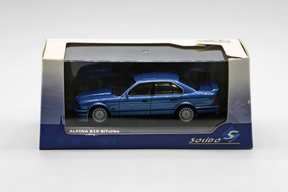 1994 BMW Alpina B10 (E34) BiTurbo, Blue - Solido S4310401 - 1/43 Scale  Diecast Model Toy Car