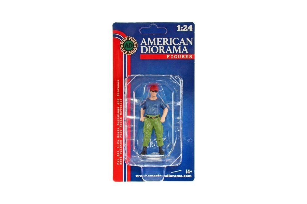 Firefighters - Off Duty, Blue - American Diorama 76421 - 1/24 Scale Figurine - Diorama Accessory