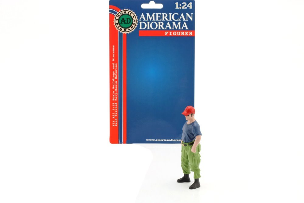 Firefighters - Off Duty, Blue - American Diorama 76421 - 1/24 Scale Figurine - Diorama Accessory