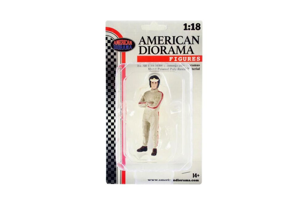 Racing Legends - The 60s Driver A, American Diorama 76349 - 1/18 Scale Figurine - Diorama Accessory