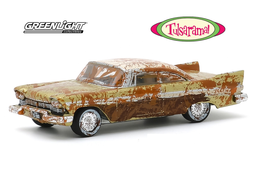 1957 Plymouth Belvedere Unearthed Tulsa, Desert Gold and Sand Dune White - Greenlight 30158/48 - 1/64 scale Diecast Model Toy Car