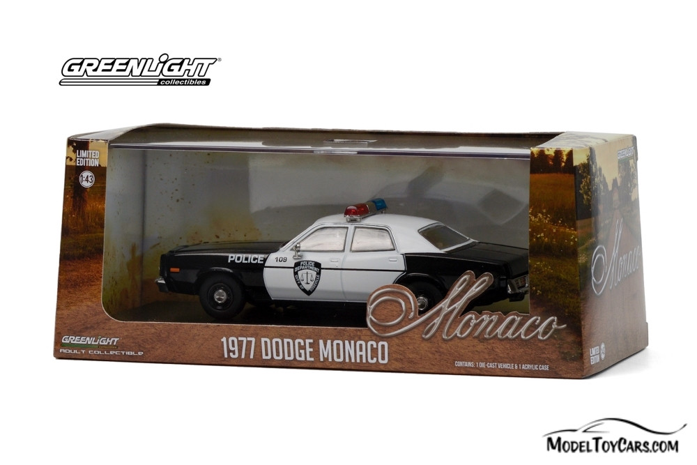 1977 Dodge Monaco, Police Department City of Roseville - Greenlight 86588 - 1/43 scale Diecast Model Toy Car