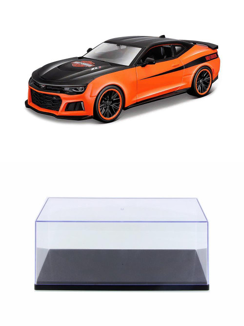 Diecast Car w/Display Case - 2017 Chevy Camaro ZL1, Black /Orange