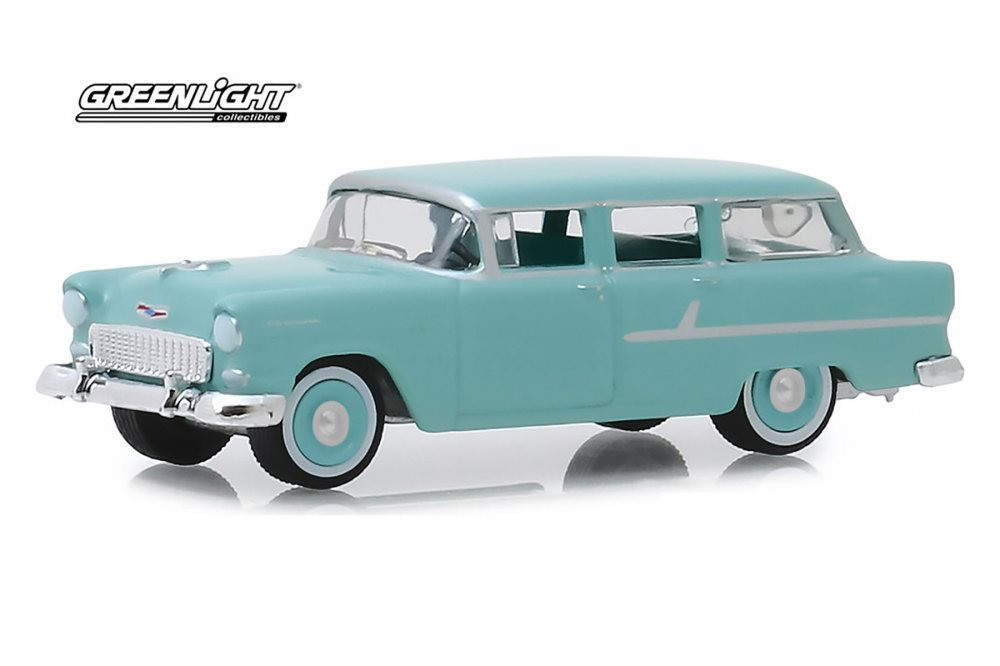 1955 Chevy Two-Ten Townsman, Sea Mist Green - Greenlight 29970/48 - 1/64 scale Diecast Model Toy Car