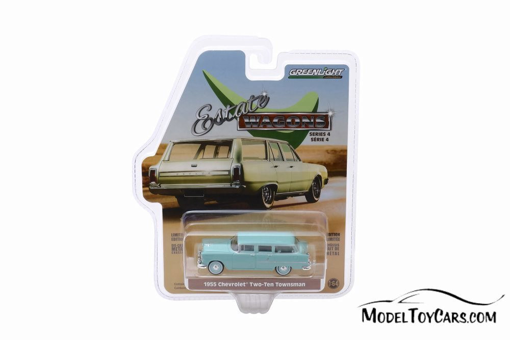 1955 Chevy Two-Ten Townsman, Sea Mist Green - Greenlight 29970/48 - 1/64 scale Diecast Model Toy Car