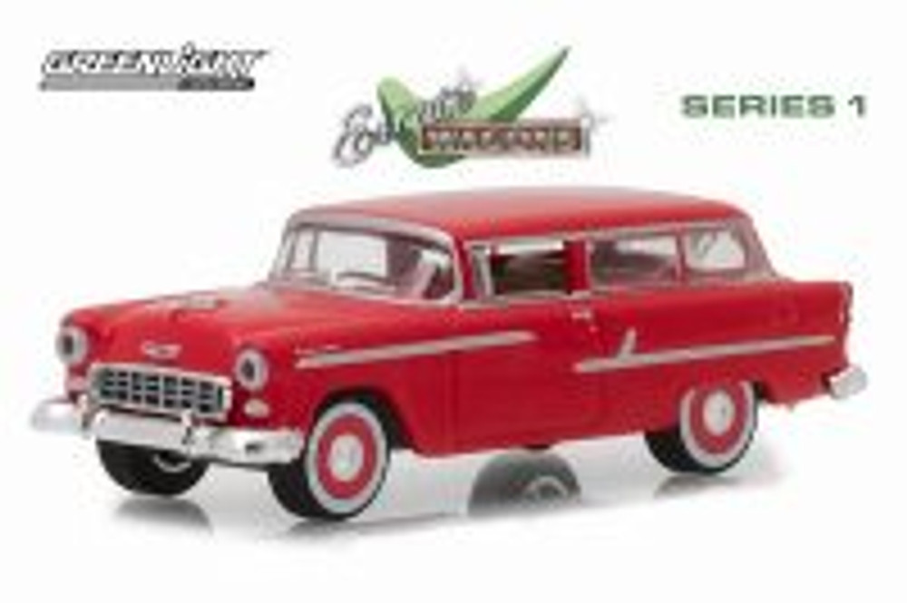 1955 Chevy Two-Ten Handyman, Gypsy Red - Greenlight 29910B/48 - 1/64 Scale Diecast Model Toy Car