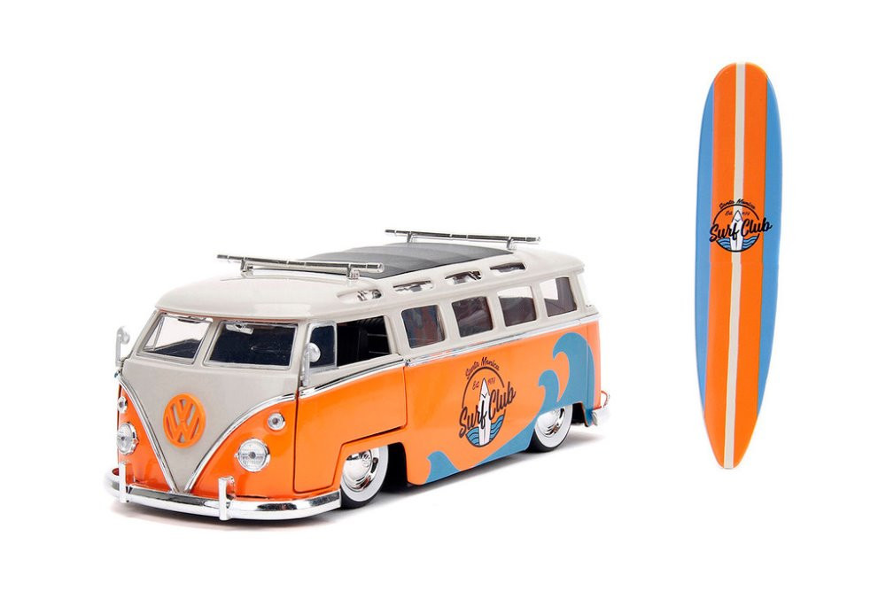 Diecast Car w/Display Case - 1962 Volkswagen Bus w/ Roof Rack and
