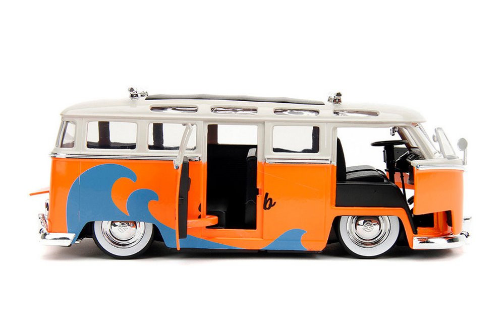 Diecast Car w/Display Case - 1962 Volkswagen Bus w/ Roof Rack and