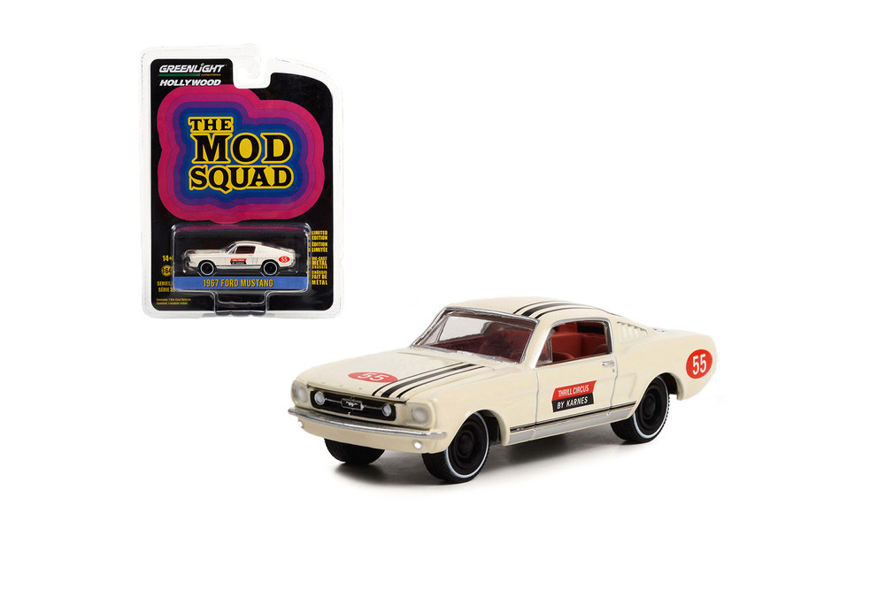 1967 Ford Mustang Fastback, Mod Squad - Greenlight 44960A/48 - 1/64 Scale Diecast Model Toy Car