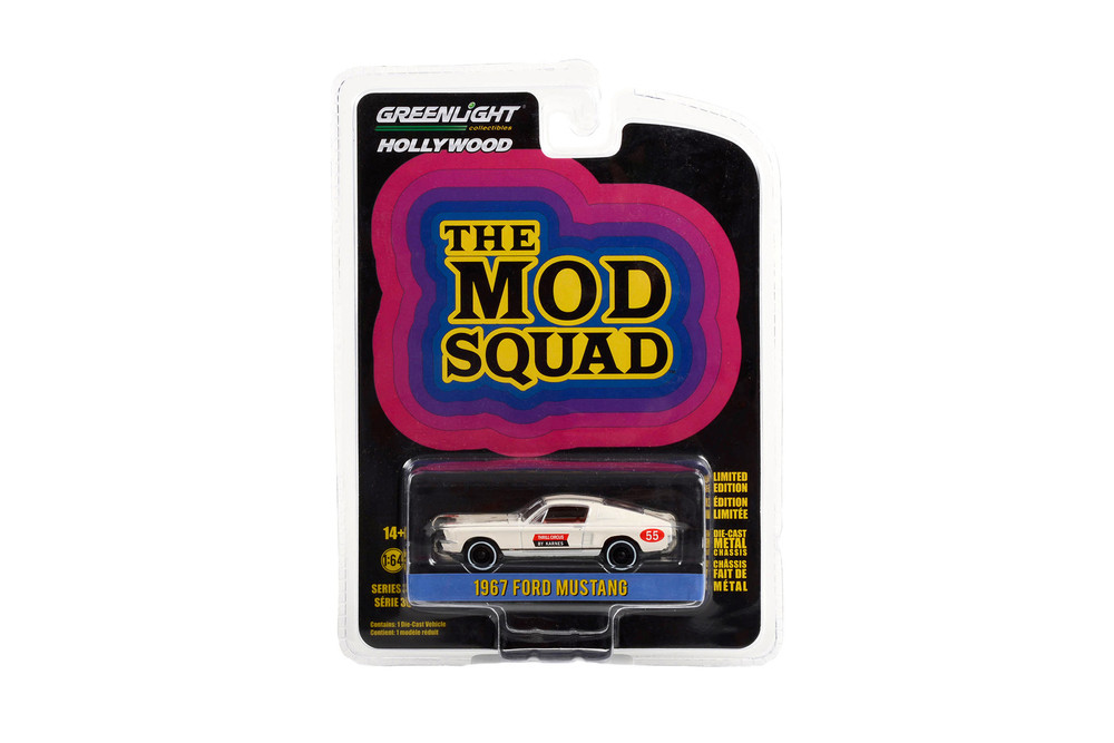 1967 Ford Mustang Fastback, Mod Squad - Greenlight 44960A/48 - 1/64 Scale Diecast Model Toy Car