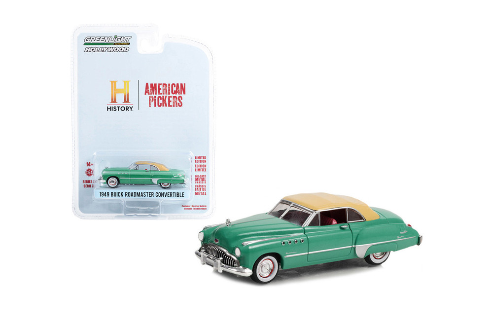 1949 Buick Roadmaster Convertible, American Pickers - Greenlight 44970D/48  - 1/64 Scale Diecast Car