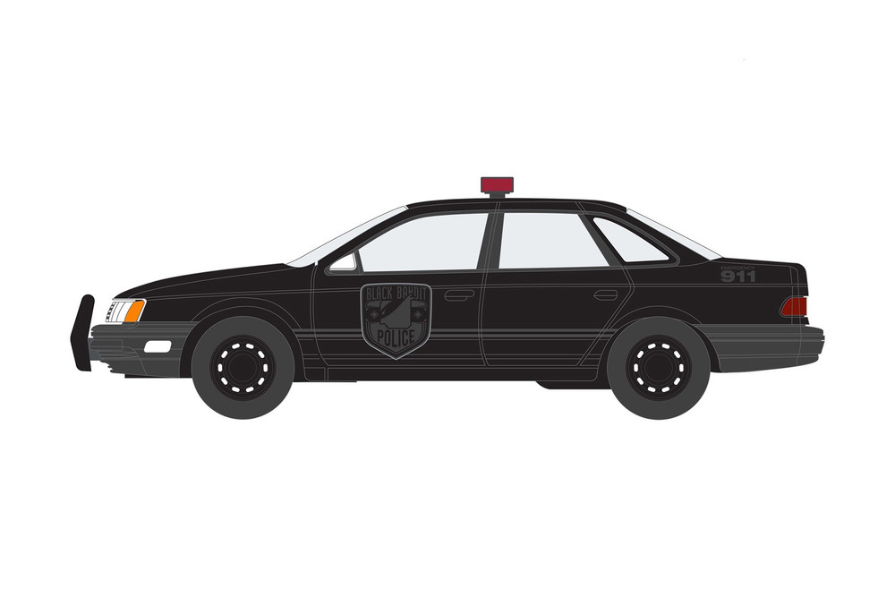1988 Ford Taurus, Black - Greenlight 28110F/48 - 1/64 Scale Diecast Model Toy Car