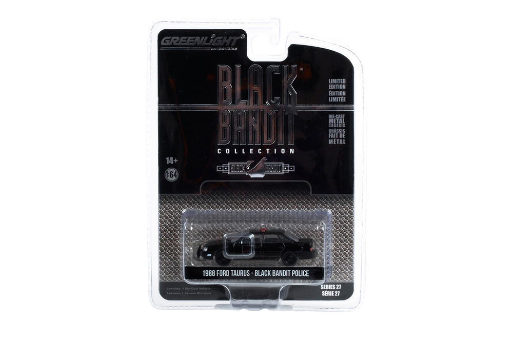 1988 Ford Taurus, Black - Greenlight 28110F/48 - 1/64 Scale