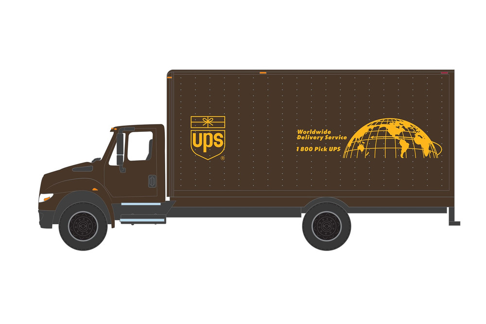 2013 International Durastar Box Van, UPS - Greenlight 33240B/48 - 1/64 Scale Diecast Model Toy Car