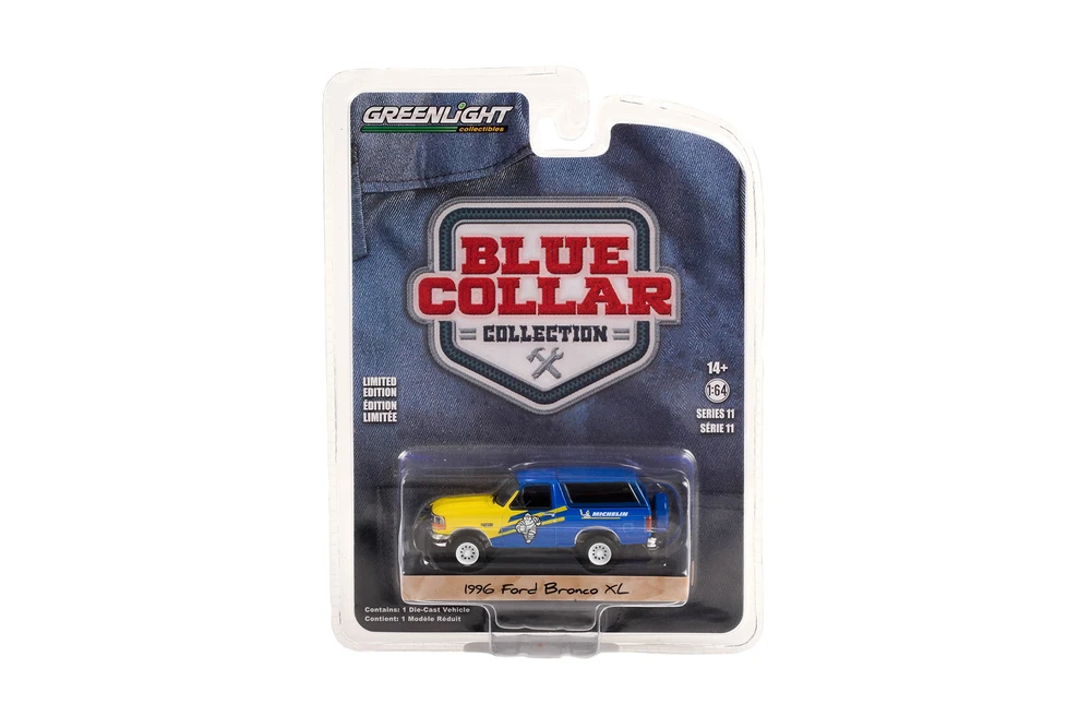 1996 Ford Bronco XL, Michelin Tires - Greenlight 35240D/48 - 1/64 Scale Diecast Model Toy Car