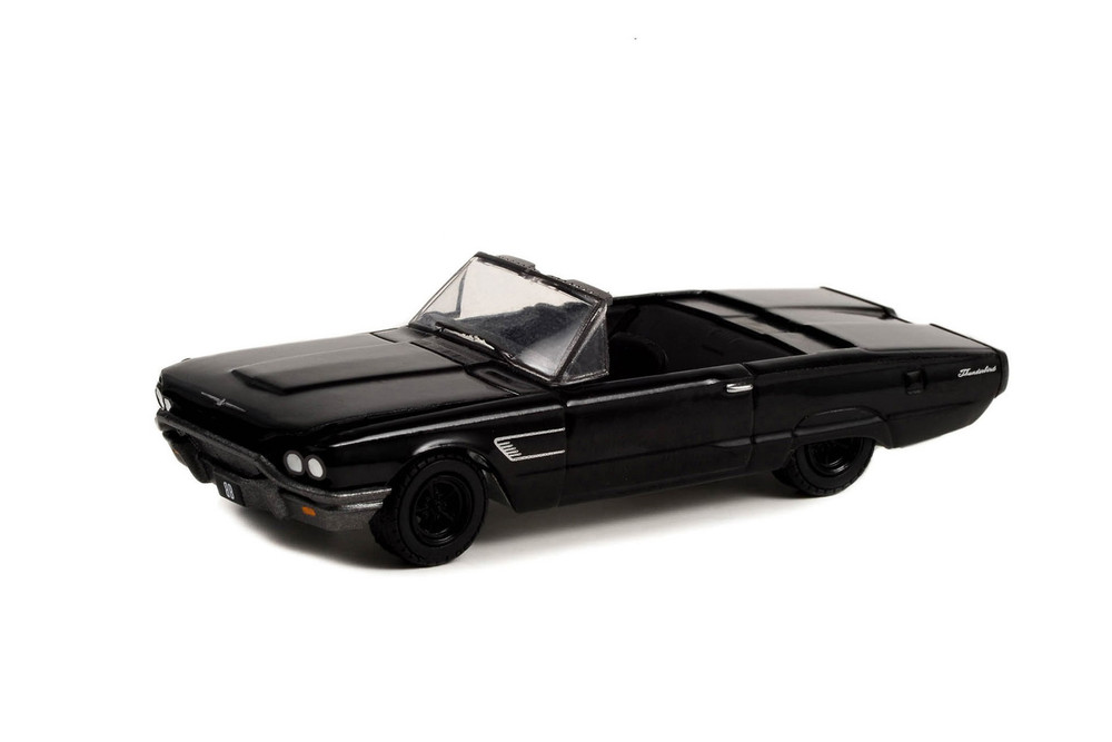 1965 Ford Thunderbird Convertible, Black - Greenlight 28110B/48 - 1/64 Scale Diecast Model Toy Car