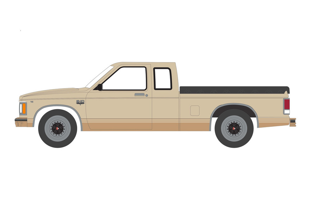 1983 Chevy S-10 Durango with Bed Cover, Beige/Tan - Greenlight 35240C/48 -  1/64 Scale Diecast Car