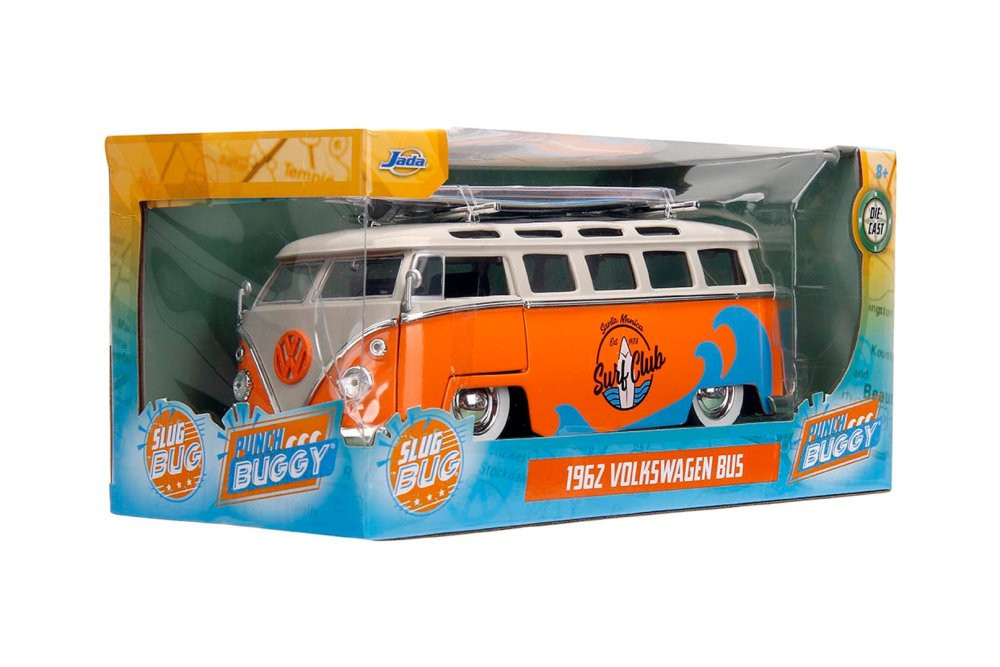 1962 Volkswagen Bus w/ Roof Rack and Surfboard