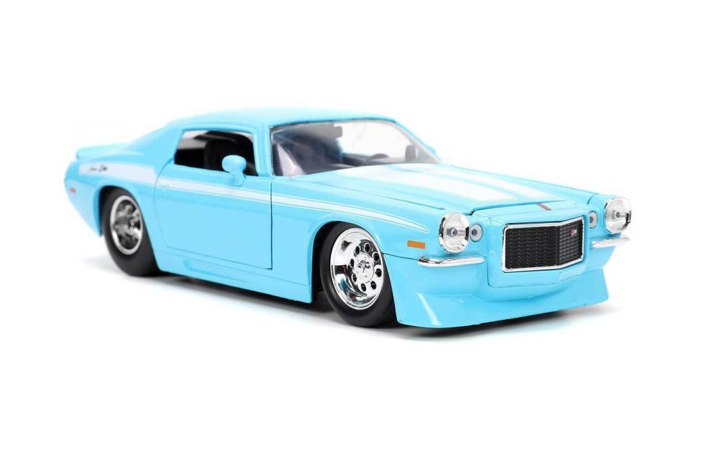 1971 Chevy Camaro, Light Blue - Jada Toys 34201/4 - 1/24 Scale Diecast Car