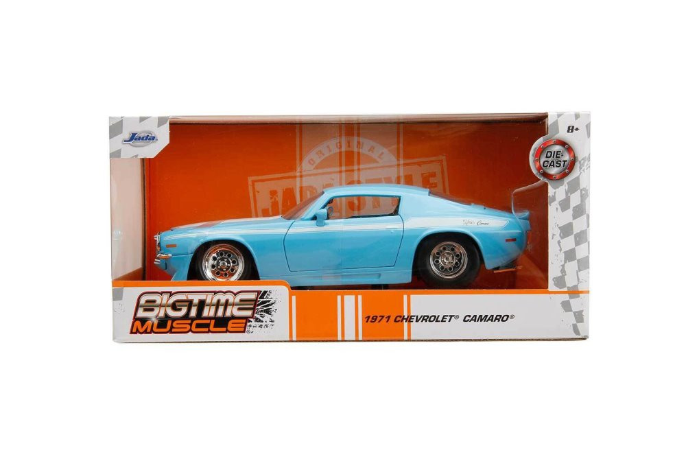 1971 Chevy Camaro, Light Blue - Jada Toys 34201/4 - 1/24 Scale