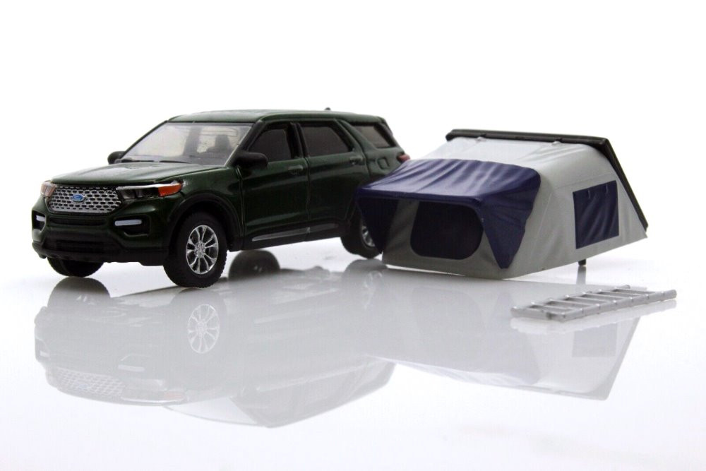 2022 Ford Explorer Limited w/ Rooftop Tent, Dark Green