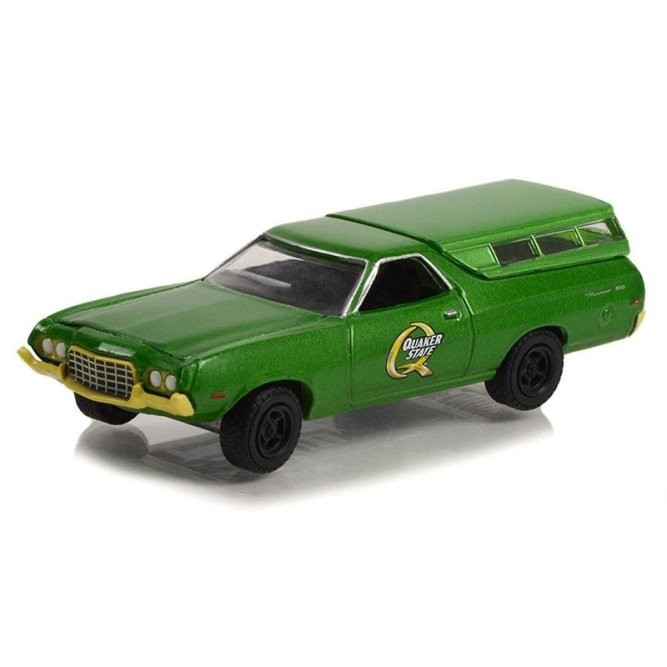 1972 Ford Ranchero 500 w/ Camper Shell, Quaker State - Greenlight 35240B - 1/64 scale Diecast Car