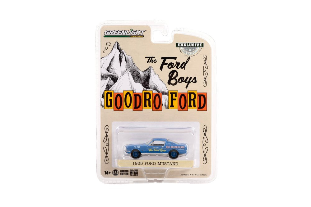 1965 Ford Mustang Fastback, Blue - Greenlight 30366/48 - 1/64 scale Diecast Model Toy Car