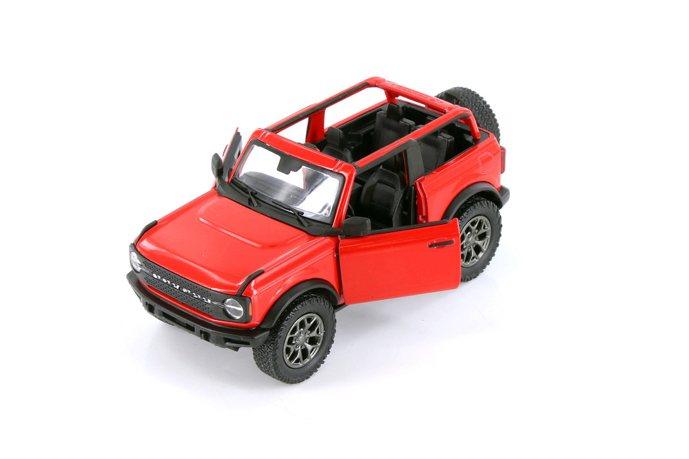 2022 Ford Bronco Open Top, Red - Kinsmart 5438DA/B - 1/34 Scale Diecast Model Toy Car