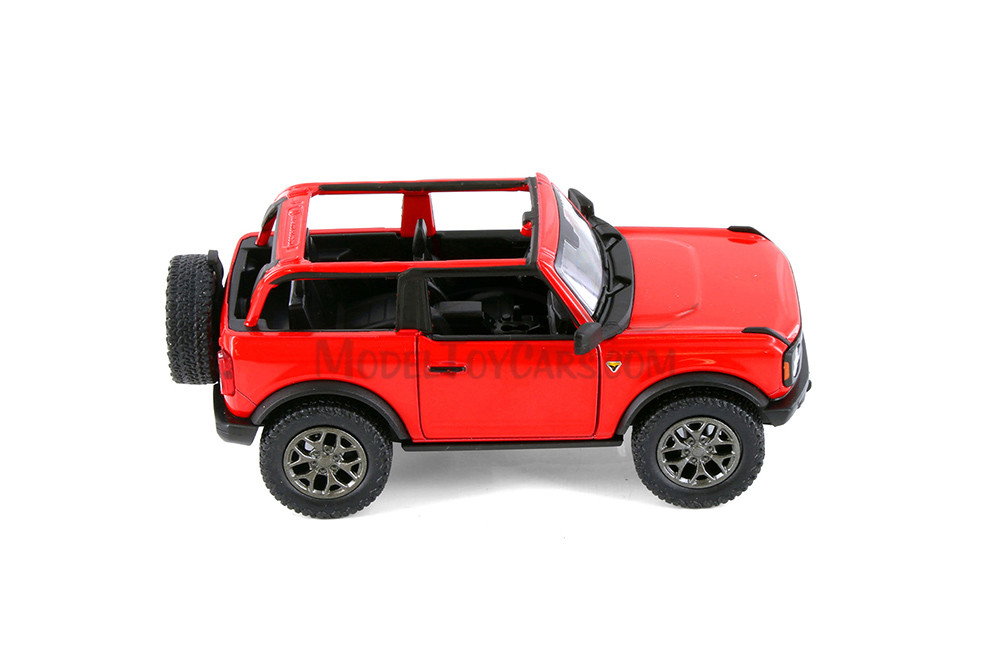 2022 Ford Bronco Open Top, Red - Kinsmart 5438DA/B - 1/34 Scale Diecast Model Toy Car