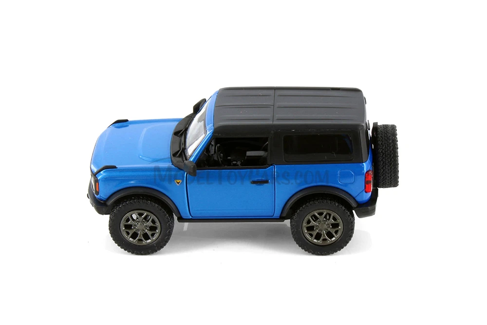 2022 Ford Bronco Closed Top, Blue - Kinsmart 5438DA/B - 1/34 Scale Diecast Model Toy Car