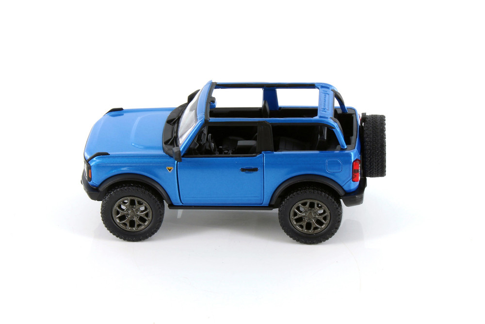 2022 Ford Bronco Open Top, Blue - Kinsmart 5438DA/B - 1/34 Scale Diecast Model Toy Car