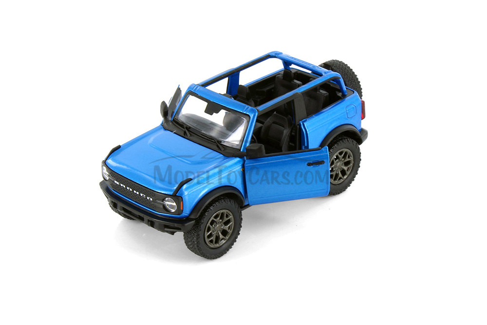2022 Ford Bronco Open Top, Blue - Kinsmart 5438DA/B - 1/34 Scale