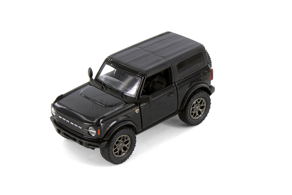 2022 Ford Bronco Closed Top, Black - Kinsmart 5438DA/B - 1/34 Scale Diecast Model Toy Car