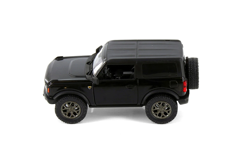 2022 Ford Bronco Closed Top, Black - Kinsmart 5438DA/B - 1/34 Scale Diecast Model Toy Car
