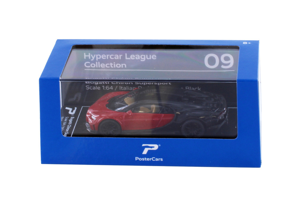 Bugatti Chiron Supersport, Red - Kinsmart H09 - 1/64 Scale Diecast Model Toy Car