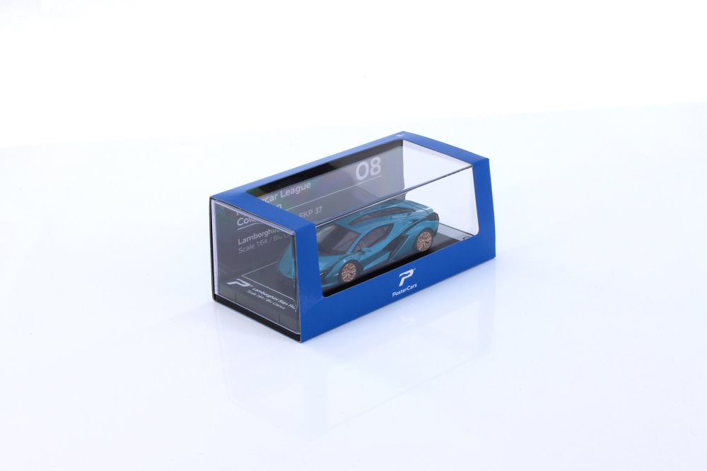 Lamborghini Sian FKP 37, Blue - Kinsmart H08 - 1/64 Scale Diecast Model Toy Car