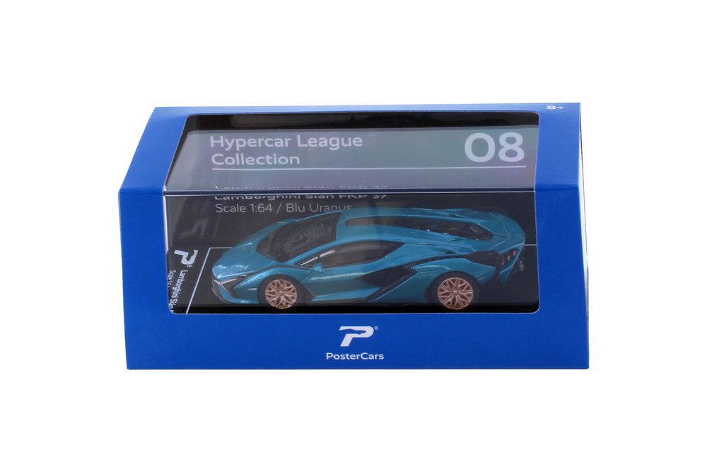 Lamborghini Sian FKP 37, Blue - Kinsmart H08 - 1/64 Scale Diecast Model Toy Car