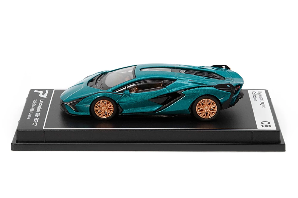 Lamborghini Sian FKP 37, Blue - Kinsmart H08 - 1/64 Scale Diecast Model Toy Car