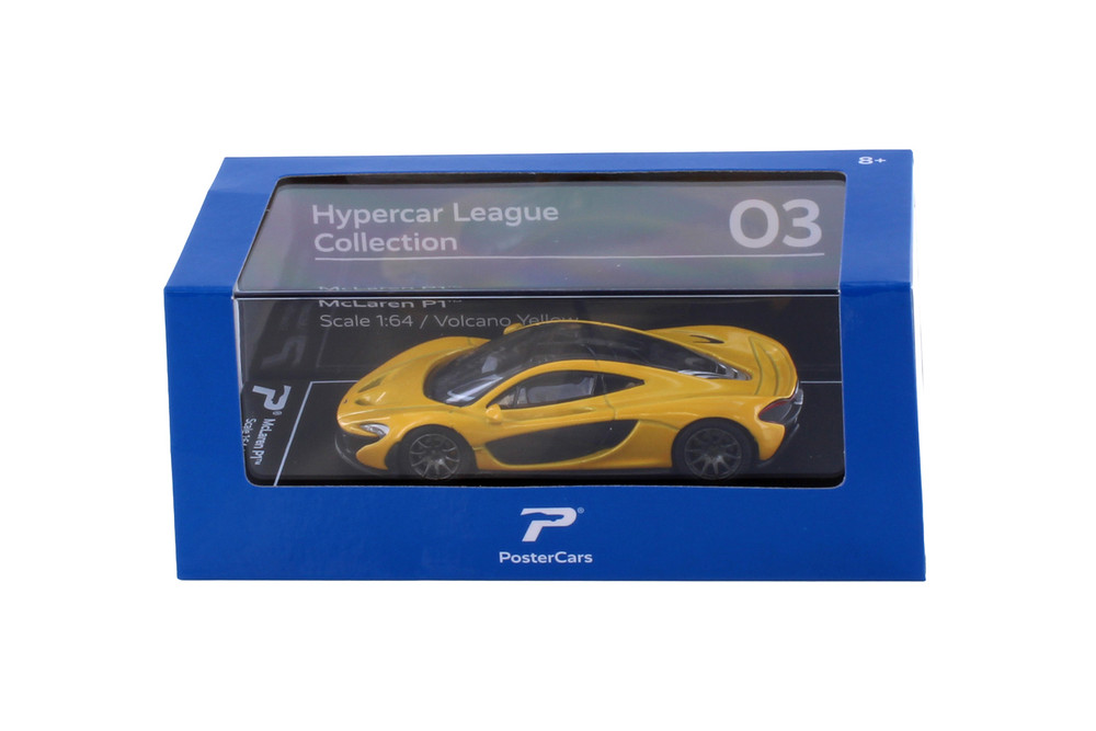 McLaren P1, Yellow - Kinsmart H03 - 1/64 Scale Diecast Model Toy Car
