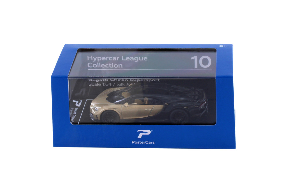 Bugatti Chiron Supersport, Gold - Kinsmart H10 - 1/64 Scale Diecast Model Toy Car