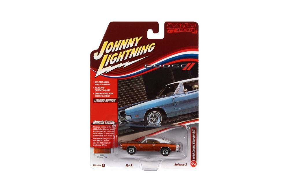 1969 Dodge Charger R/T, Copper - Johnny Lightning JLMC030/48B - 1