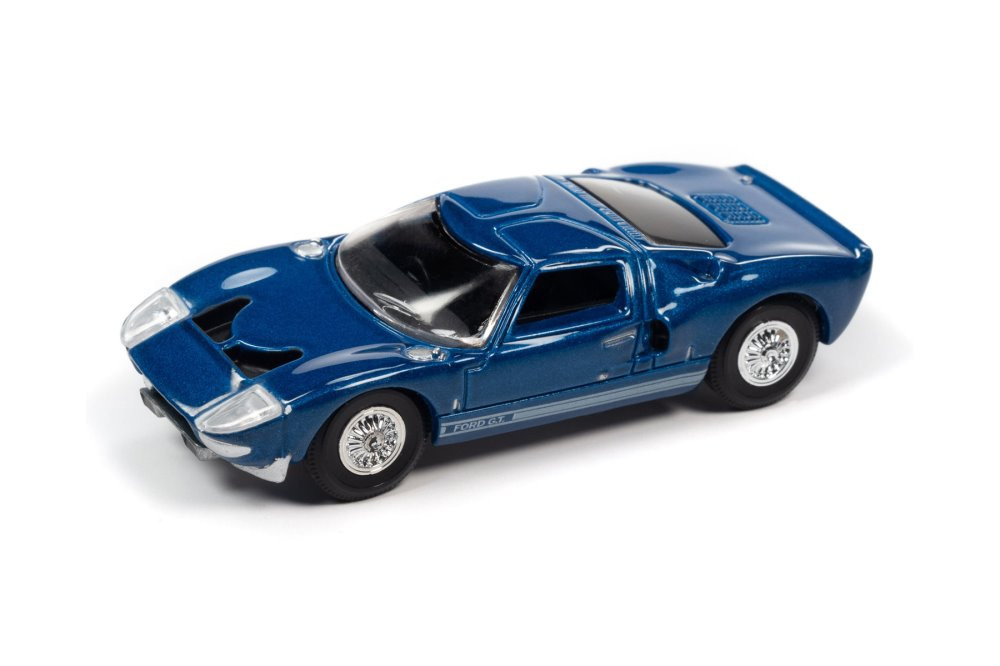 1965 Ford GT40 MK1, Blue - Auto World AWSP107/24B - 1/64 Scale Diecast Model Toy Car