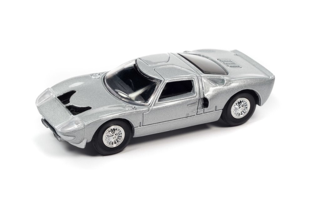 1965 Ford GT40 MK1, Silver - Auto World AWSP107/24A - 1/64 Scale Diecast Model Toy Car